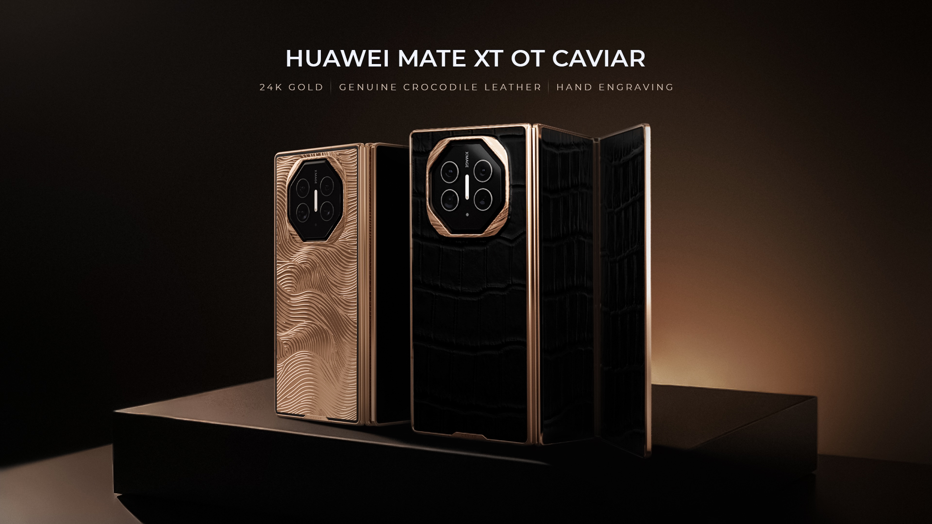 Caviar has unveiled the world’s first custom tri-fold Huawei Mate XT 