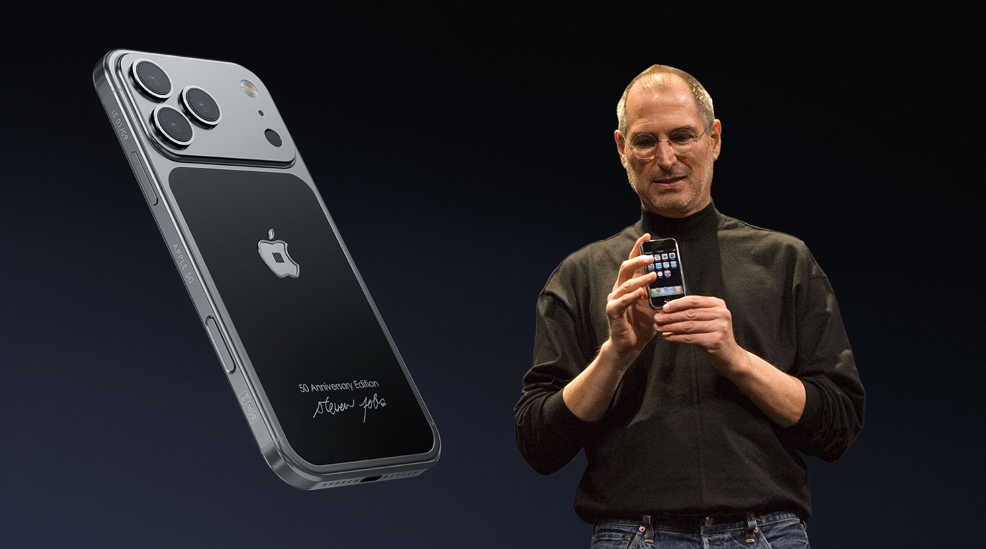 New iPhone for Apple’s 50th Anniversary: Original 2007 iPhone Design and a Genuine Fragment of Steve Jobs’ Turtleneck